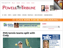 Tablet Screenshot of powelltribune.com